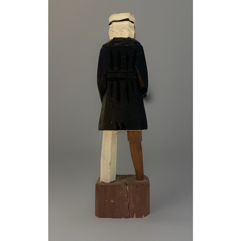 Vintage Hand Carved Painted Wooden Folk Art Sea Sailor and Peg-Leg Ship Captain - Picture 4 of 11